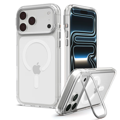 Funda MagSafe para Apple iPhone 18 Pro Max / 17 Pro Max, Spigen, Ultra Hybrid Optik S, Plateada Transparente ACS11908