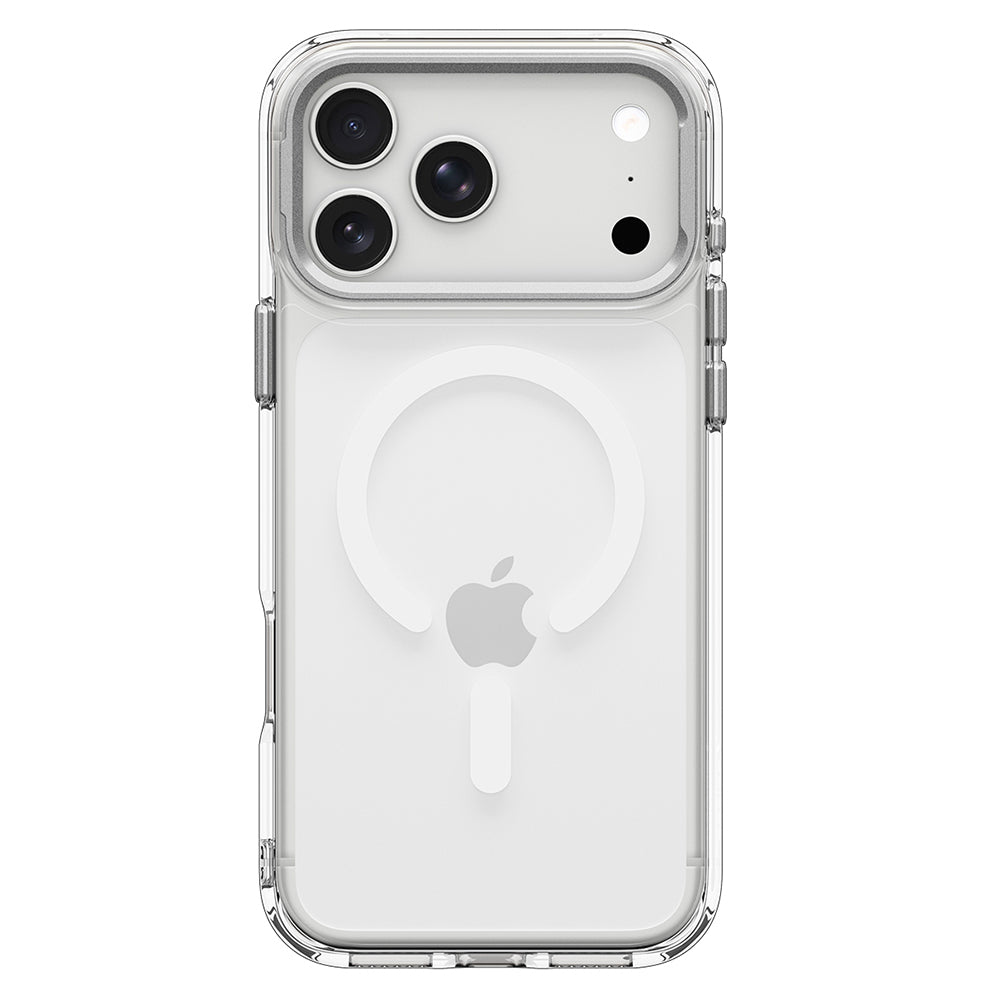 Funda MagSafe para Apple iPhone 18 Pro Max / 17 Pro Max, Spigen, Ultra Hybrid Optik S, Plateada Transparente ACS11908