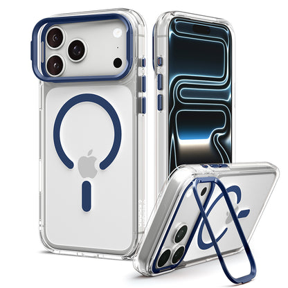 Funda MagSafe para Apple iPhone 18 Pro Max / 17 Pro Max, Spigen, Ultra Hybrid Optik S, Transparente Azul Marino ACS11909