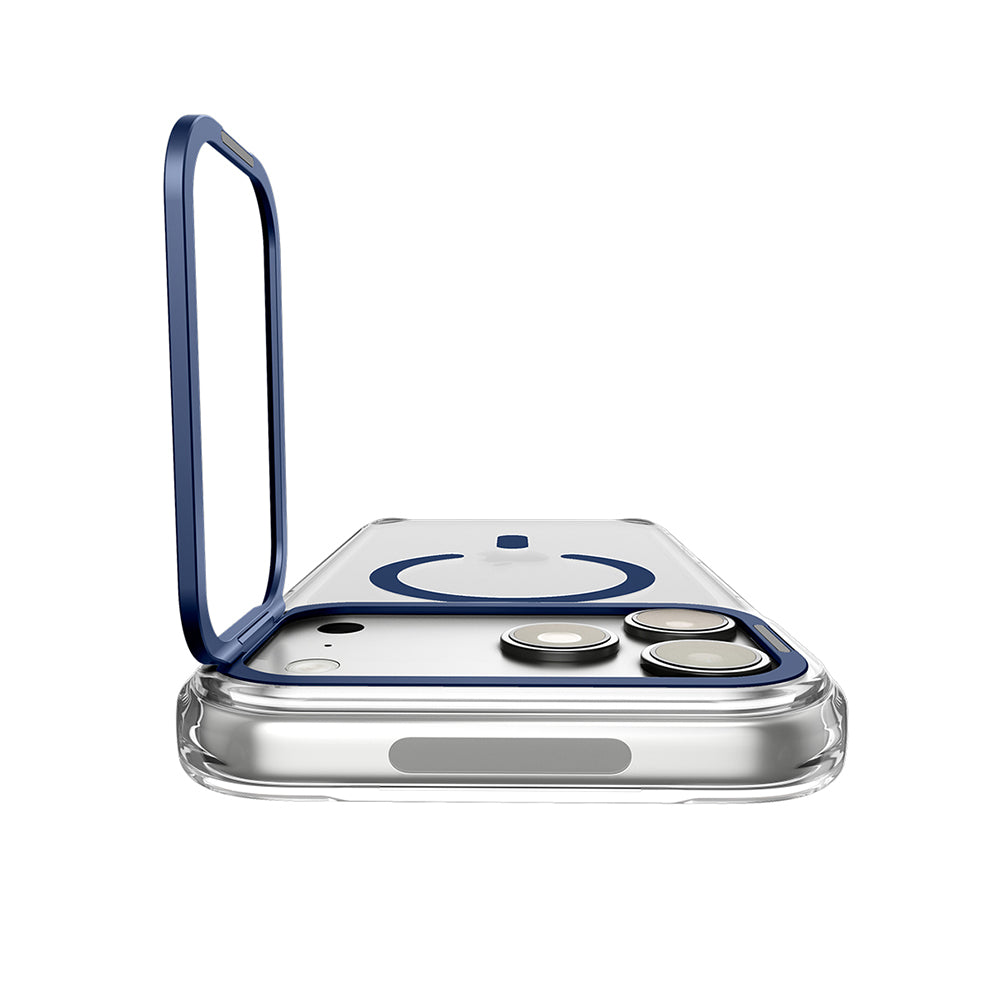 Funda MagSafe para Apple iPhone 18 Pro Max / 17 Pro Max, Spigen, Ultra Hybrid Optik S, Transparente Azul Marino ACS11909