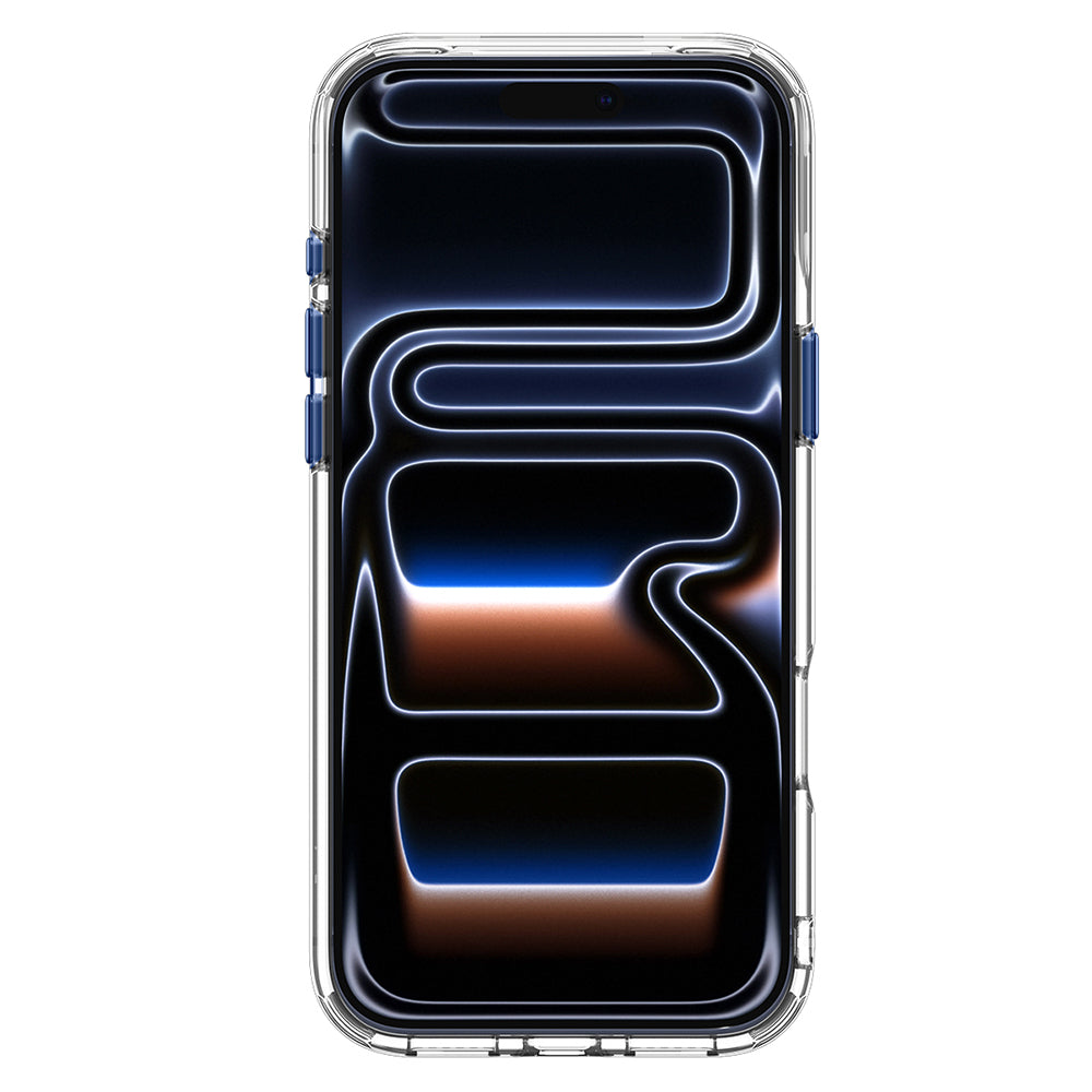 Funda MagSafe para Apple iPhone 18 Pro Max / 17 Pro Max, Spigen, Ultra Hybrid Optik S, Transparente Azul Marino ACS11909
