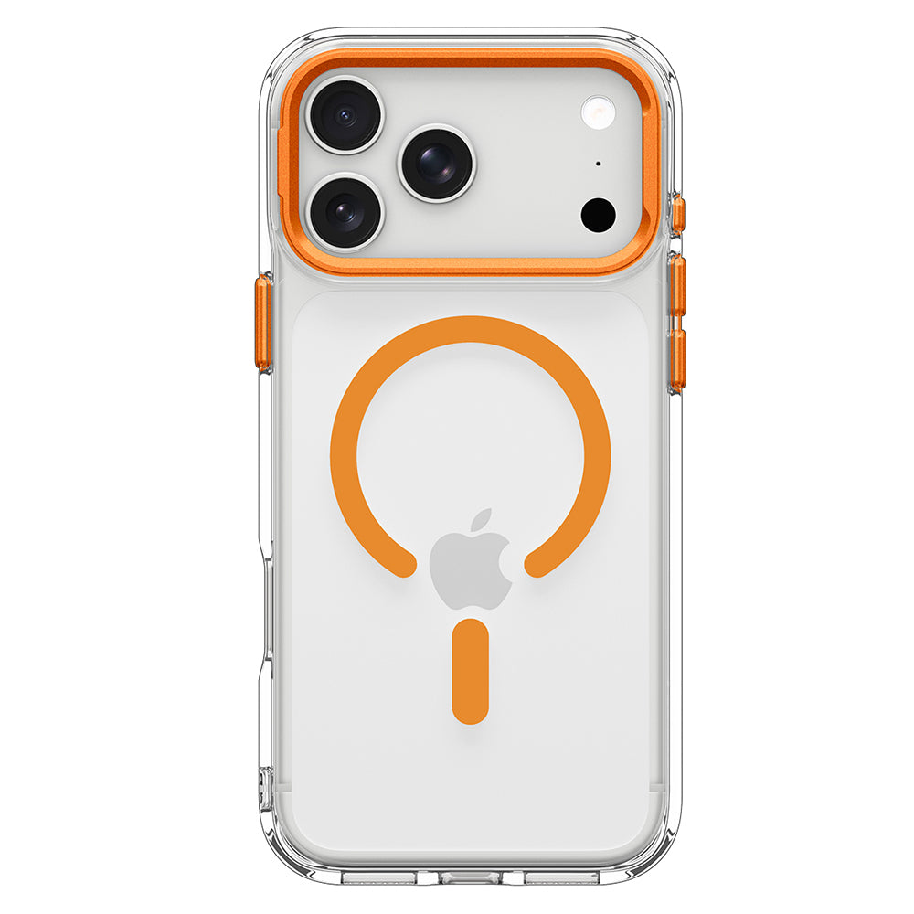 Funda MagSafe para Apple iPhone 18 Pro Max / 17 Pro Max, Spigen, Ultra Hybrid Optik S, Transparente Naranja ACS11910