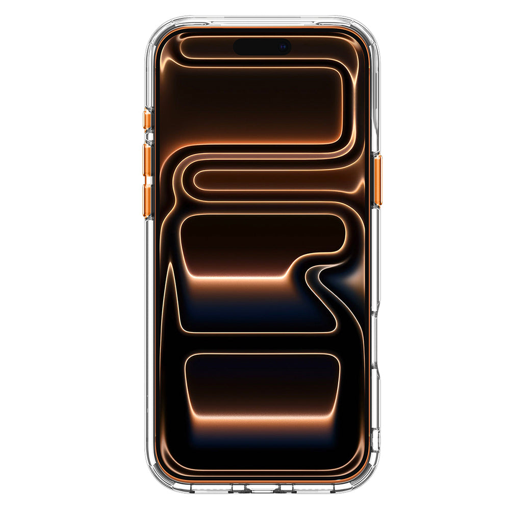 Funda MagSafe para Apple iPhone 18 Pro Max / 17 Pro Max, Spigen, Ultra Hybrid Optik S, Transparente Naranja ACS11910