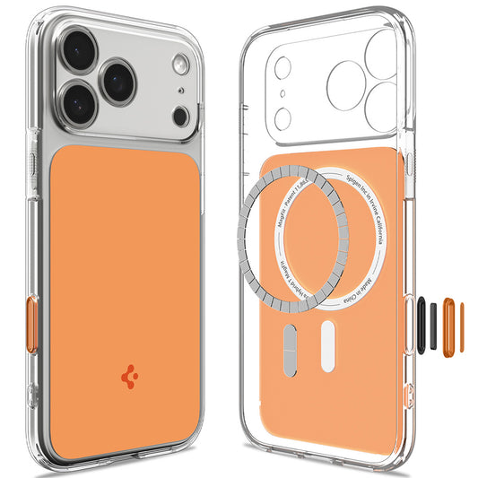 Funda MagSafe para Apple iPhone 18 Pro Max / 17 Pro Max, Spigen, Ultra Hybrid T, Naranja ACS12133