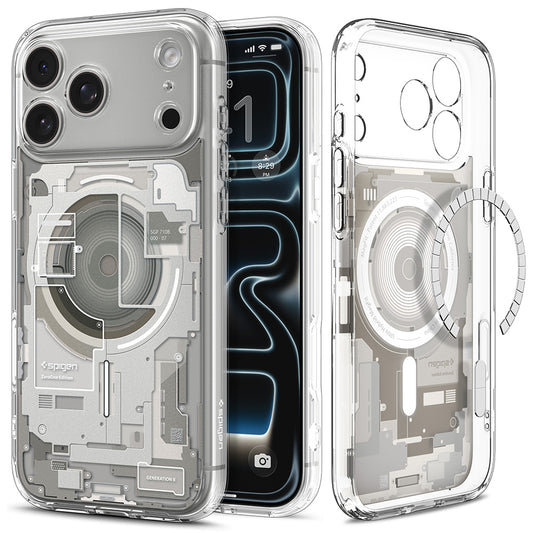 Funda MagSafe para Apple iPhone 18 Pro Max / 17 Pro Max, Spigen, Ultra Hybrid Zero One, Gris ACS12127