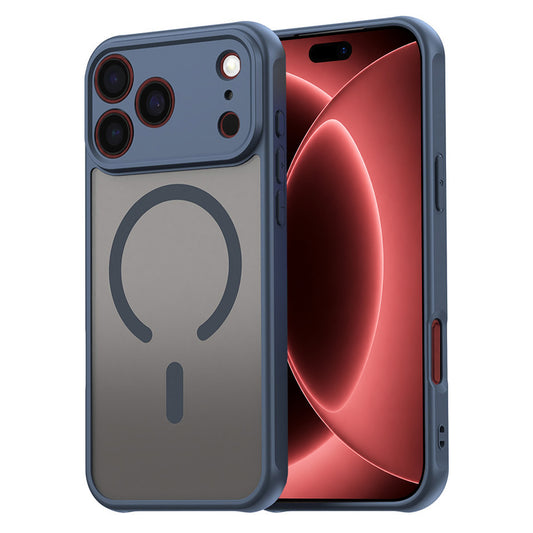 Funda MagSafe para Apple iPhone 18 Pro Max / 17 Pro Max, Techsuit, HaloFrost II, Azul Marino