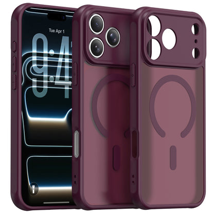 Funda MagSafe para Apple iPhone 18 Pro Max / 17 Pro Max, Techsuit, HaloFrost II, Burdeos Oscuro