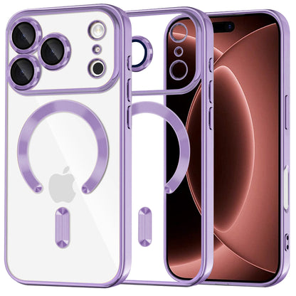 Funda MagSafe para Apple iPhone 18 Pro Max / 17 Pro Max, Techsuit, Luxury Crystal, Morado Claro