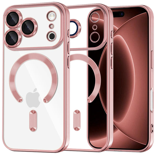 Funda MagSafe para Apple iPhone 18 Pro Max / 17 Pro Max, Techsuit, Luxury Crystal, Rosa