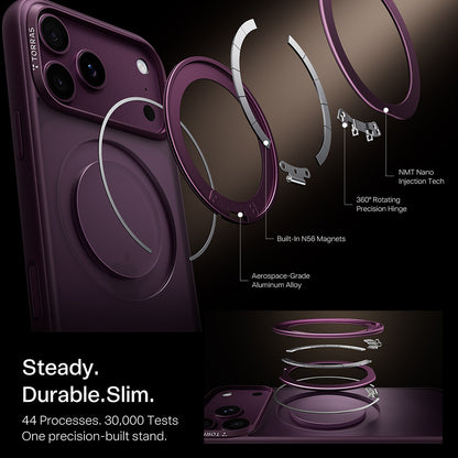 Funda MagSafe para Apple iPhone 18 Pro Max / 17 Pro Max, Torras, Ostand O1 Guardian, Morado
