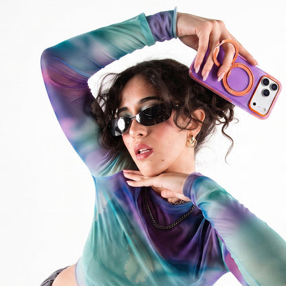 Funda MagSafe para Apple iPhone 18 Pro Max / 17 Pro Max, Torras, Ostand O3 Hue, Morado