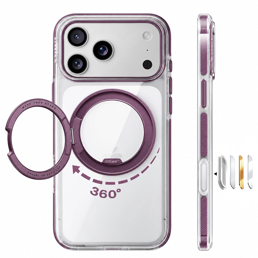 Funda MagSafe para Apple iPhone 18 Pro Max / 17 Pro Max, Torras, Ostand O3 Light, Morado
