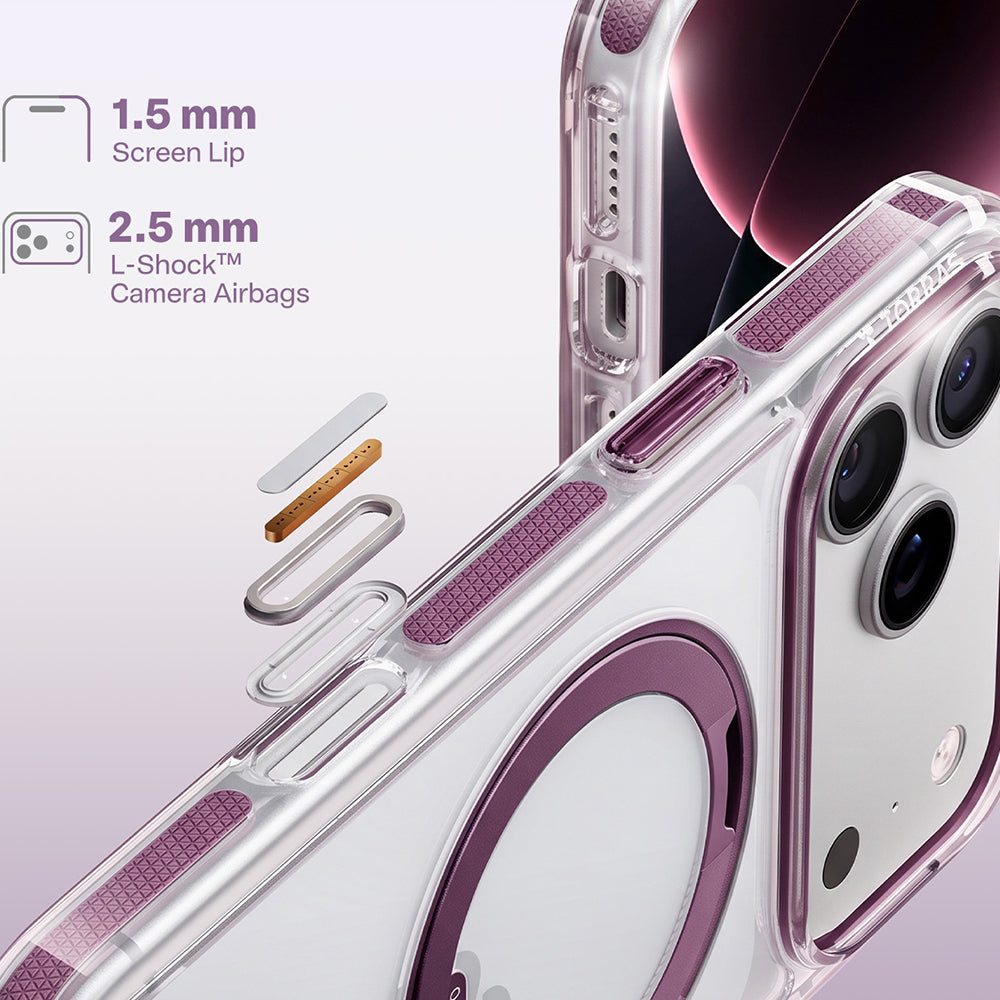 Funda MagSafe para Apple iPhone 18 Pro Max / 17 Pro Max, Torras, Ostand O3 Light, Morado