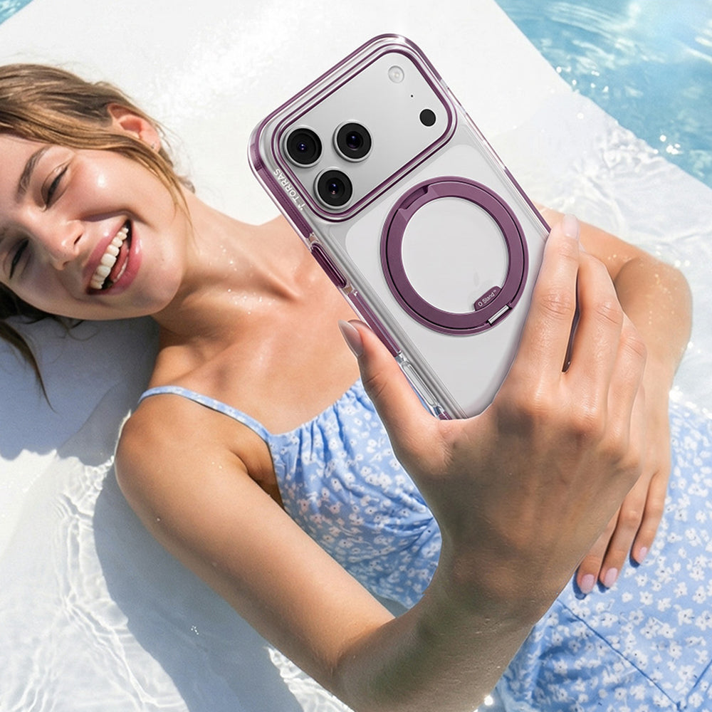 Funda MagSafe para Apple iPhone 18 Pro Max / 17 Pro Max, Torras, Ostand O3 Light, Morado