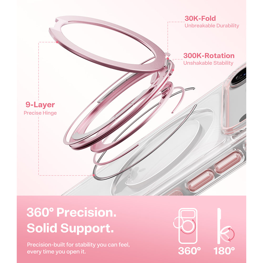Funda MagSafe para Apple iPhone 18 Pro Max / 17 Pro Max, Torras, Ostand O3 Light, Rosa