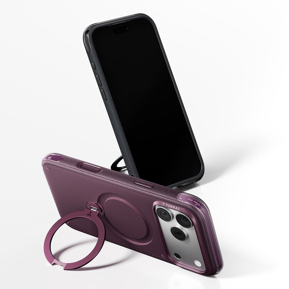 Funda MagSafe para Apple iPhone 18 Pro Max / 17 Pro Max, Torras, Ostand Q3 Air Essential, Morado