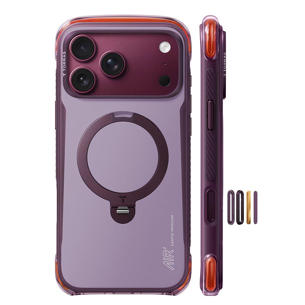 Funda MagSafe para Apple iPhone 18 Pro Max / 17 Pro Max, Torras, Ostand Q3 Air Pro, Morado