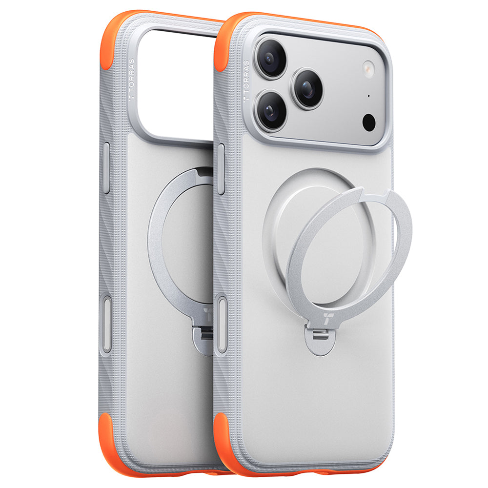 Funda MagSafe para Apple iPhone 18 Pro Max / 17 Pro Max, Torras, Ostand Q3 Rugged, Blanca