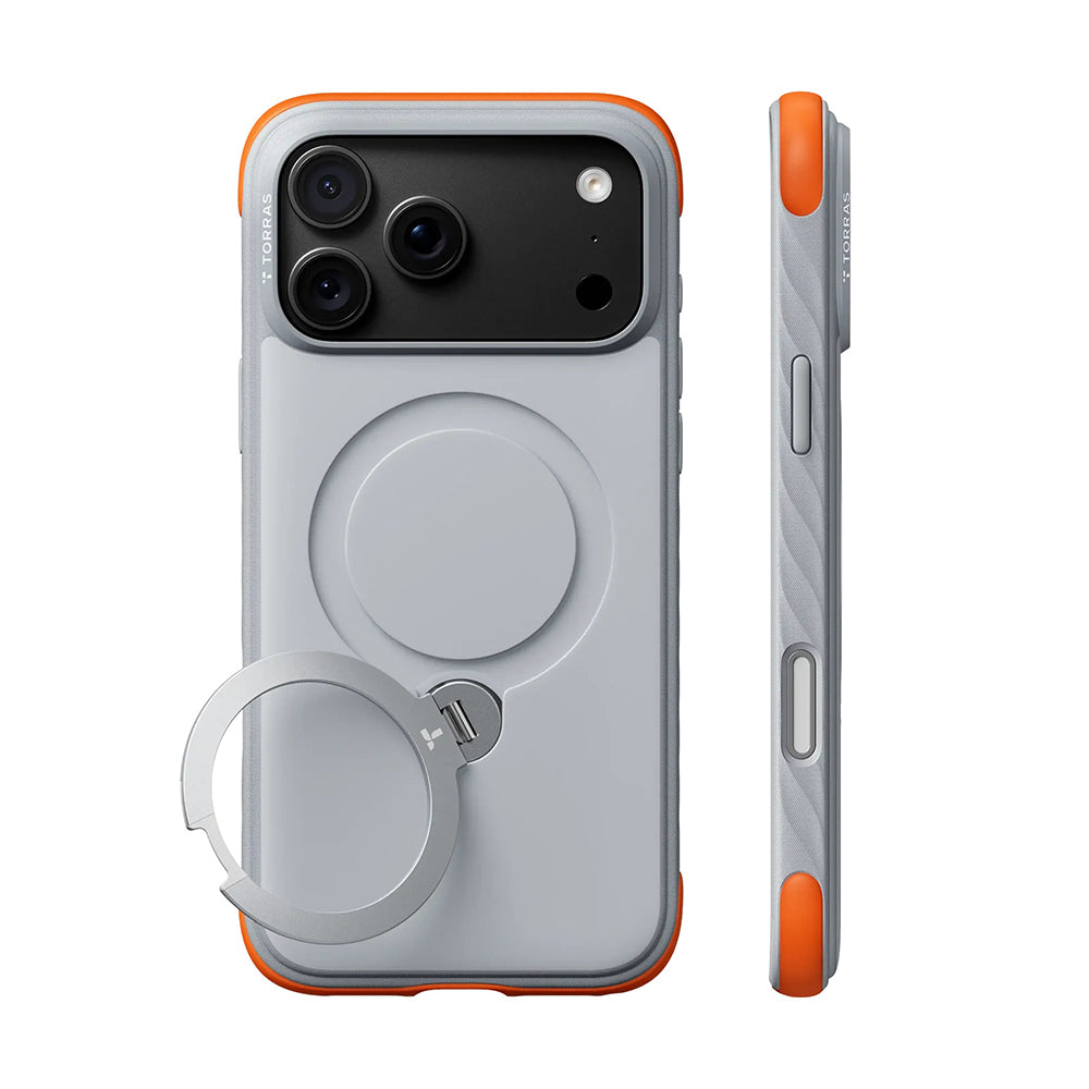Funda MagSafe para Apple iPhone 18 Pro Max / 17 Pro Max, Torras, Ostand Q3 Rugged, Blanca