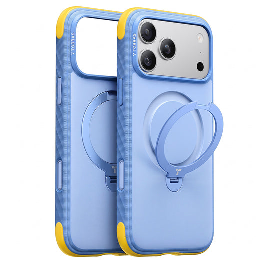 Funda MagSafe para Apple iPhone 18 Pro Max / 17 Pro Max, Torras, Ostand Q3 Rugged, Azul
