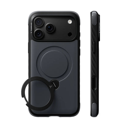 Funda MagSafe para Apple iPhone 18 Pro Max / 17 Pro Max, Torras, Ostand Q3 Rugged, Negra
