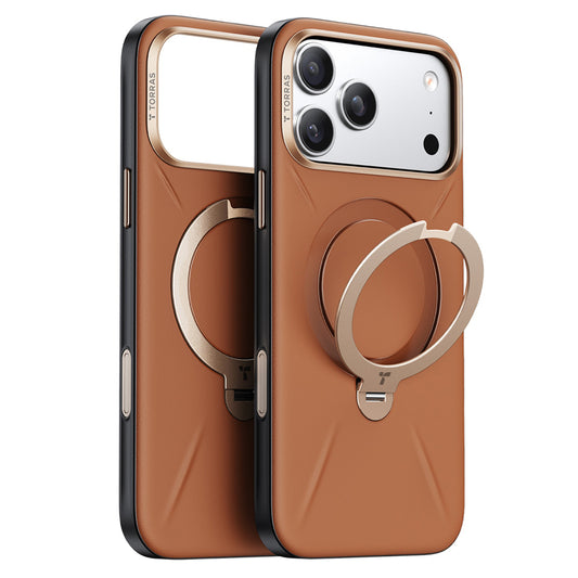 Funda MagSafe para Apple iPhone 18 Pro Max / 17 Pro Max, Torras, QPRO Leather, Marrón