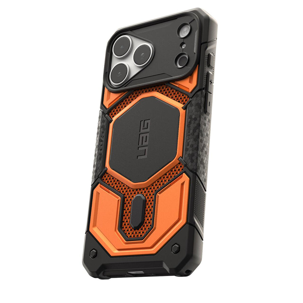 Funda MagSafe para Apple iPhone 18 Pro Max / 17 Pro Max, Urban Armor Gear, Monarch Pro Kevlar, Naranja