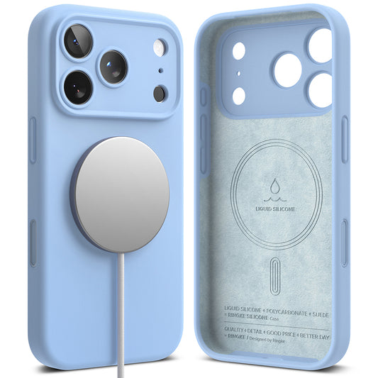Funda MagSafe para Apple iPhone 18 Pro Max, Ringke, Silicona, Azul