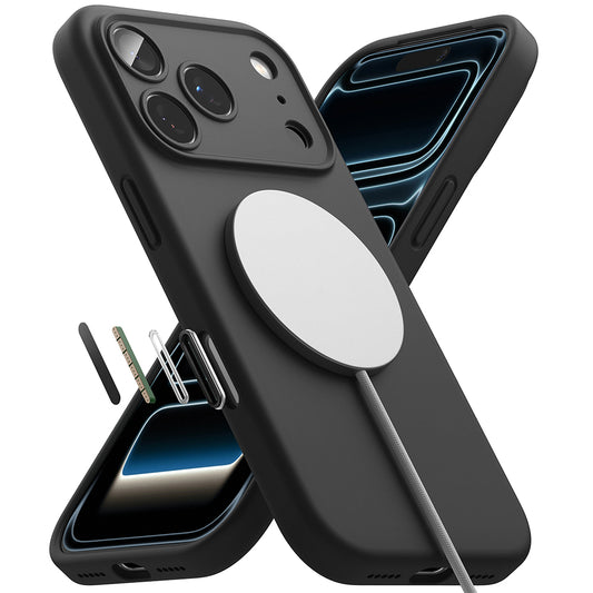 Funda MagSafe para Apple iPhone 18 Pro Max, Ringke, Silicona, Negra