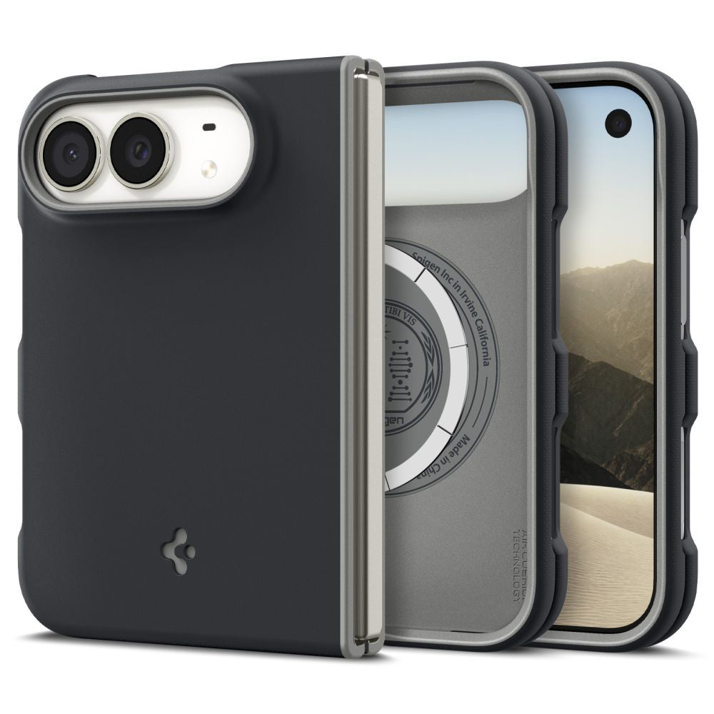 Funda MagSafe para Apple iPhone Duo, Spigen, Nano Pop, Negra ACS11687