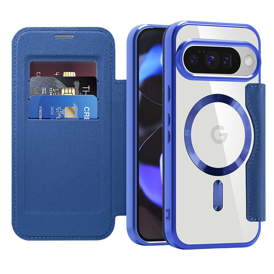 Funda MagSafe para Google Pixel 10 Pro / 10, Techsuit, SmartMag Book, Azul