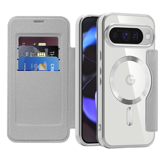 Funda MagSafe para Google Pixel 10 Pro / 10, Techsuit, SmartMag Book, Gris
