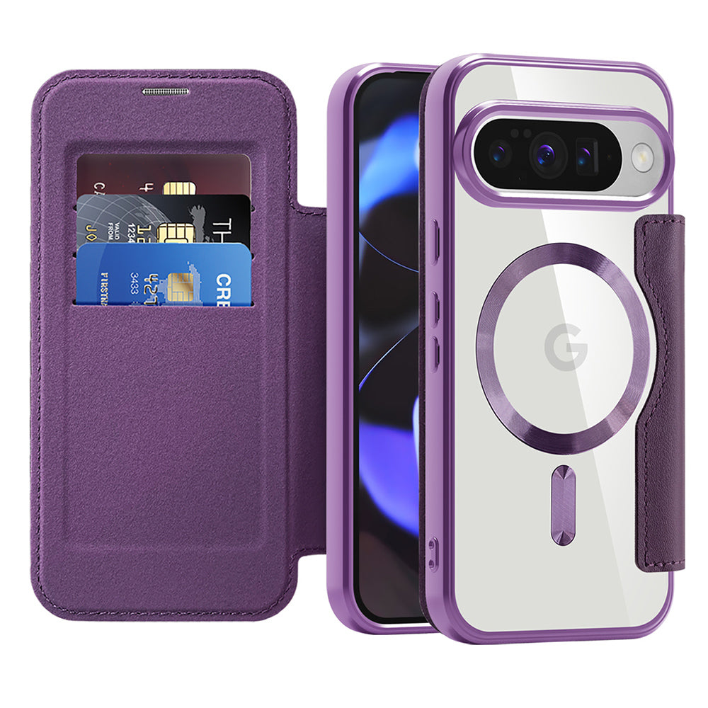 Funda MagSafe para Google Pixel 10 Pro / 10, Techsuit, SmartMag Book, Morado