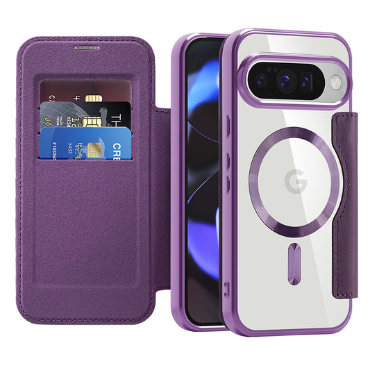 Funda MagSafe para Google Pixel 10 Pro / 10, Techsuit, SmartMag Book, Morado