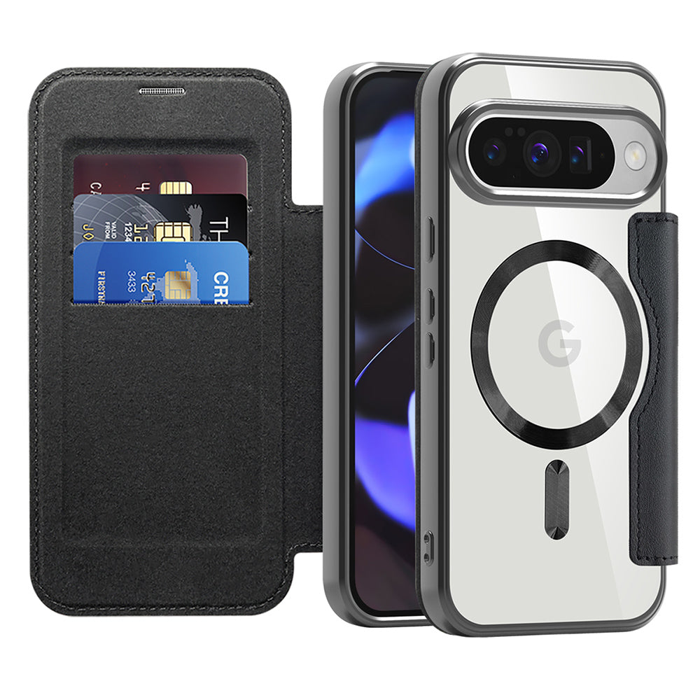 Funda MagSafe para Google Pixel 10 Pro / 10, Techsuit, SmartMag Book, Negra