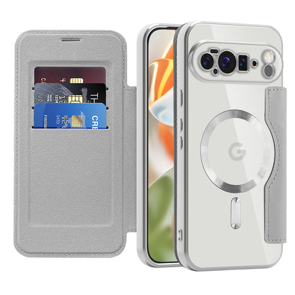 Funda MagSafe para Google Pixel 10 Pro XL, Techsuit, SmartMag Book, Gris