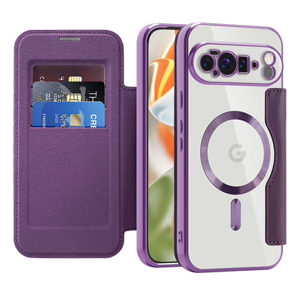 Funda MagSafe para Google Pixel 10 Pro XL, Techsuit, SmartMag Book, Morado