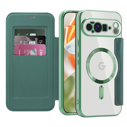 Funda MagSafe para Google Pixel 10 Pro XL, Techsuit, SmartMag Book, Verde