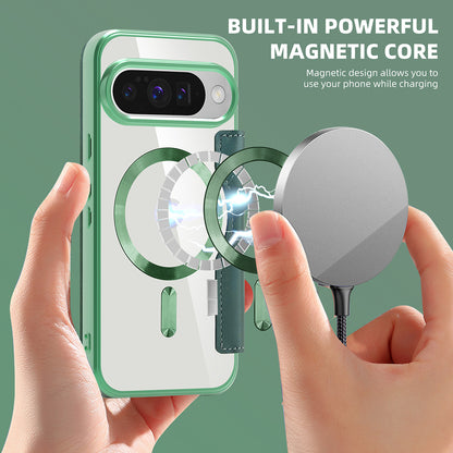 Funda MagSafe para Google Pixel 10 Pro XL, Techsuit, SmartMag Book, Verde