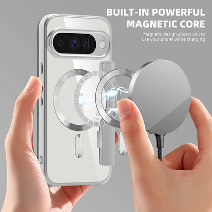 Funda MagSafe para Google Pixel 10 Pro XL, Techsuit, SmartMag Book, Gris