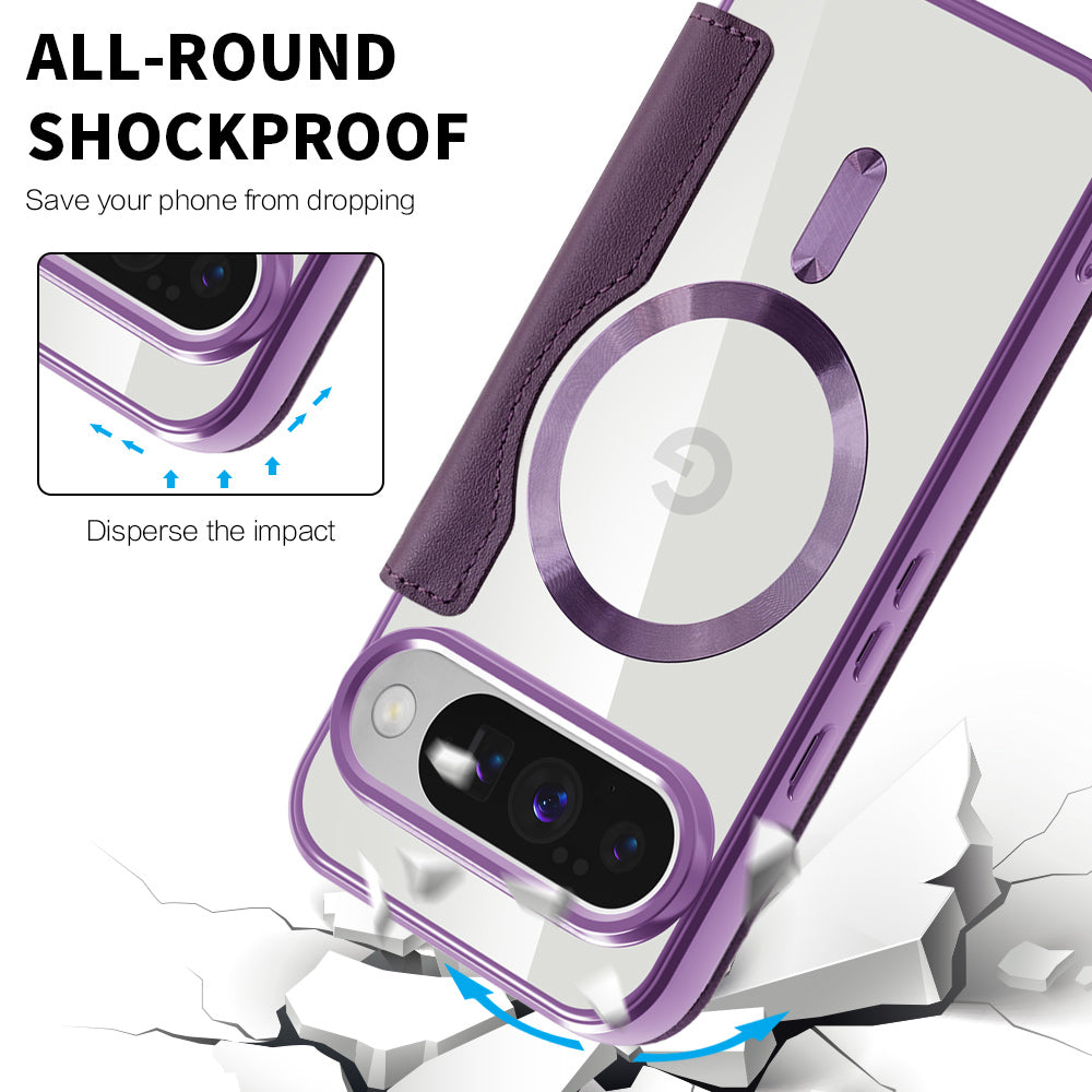 Funda MagSafe para Google Pixel 10 Pro XL, Techsuit, SmartMag Book, Morado