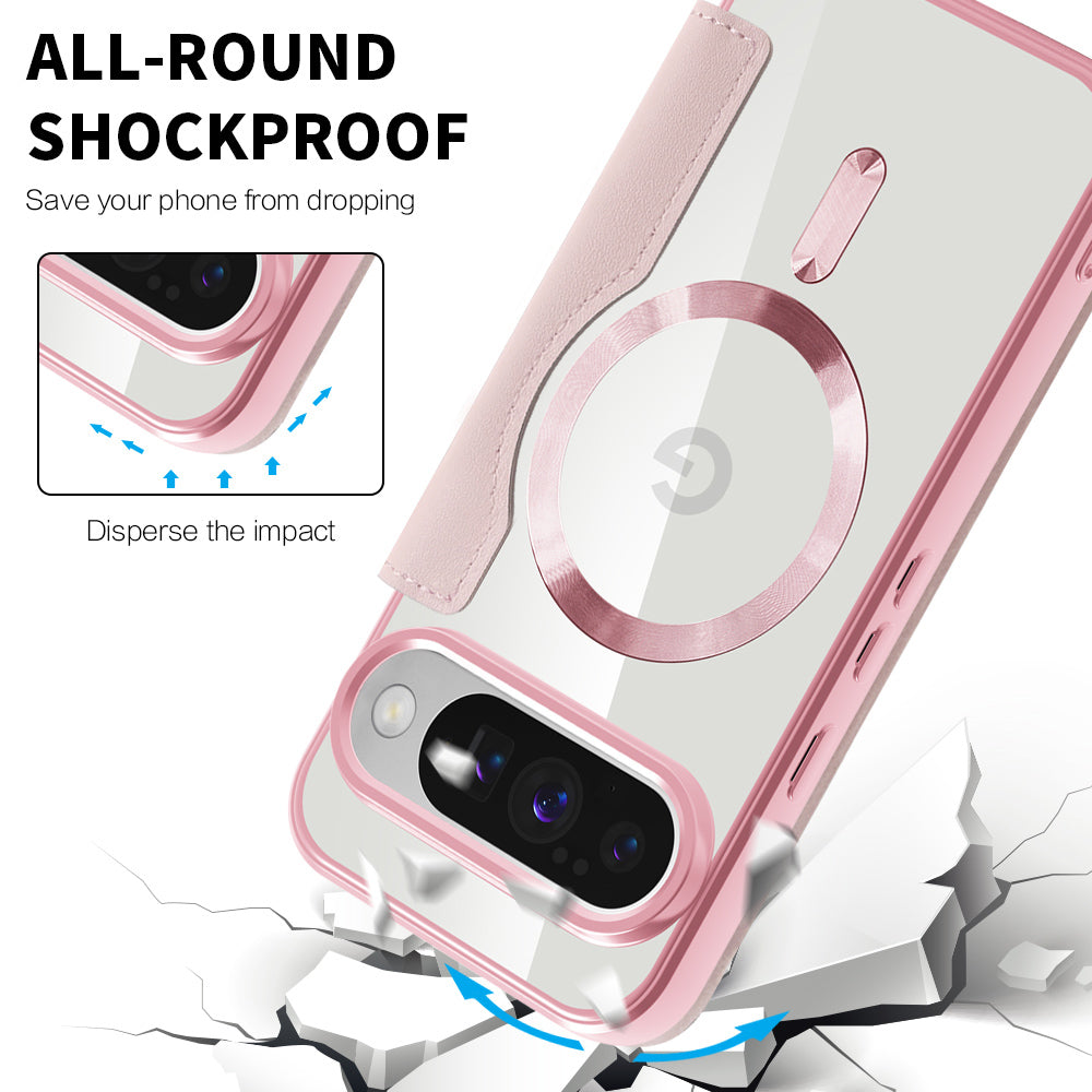Funda MagSafe para Google Pixel 10 Pro / 10, Techsuit, SmartMag Book, Rosa