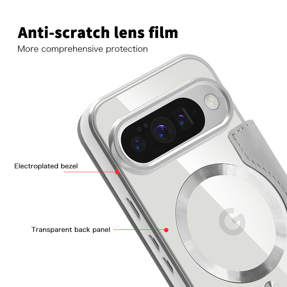 Funda MagSafe para Google Pixel 10 Pro XL, Techsuit, SmartMag Book, Gris