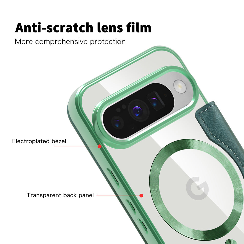 Funda MagSafe para Google Pixel 10 Pro / 10, Techsuit, SmartMag Book, Verde