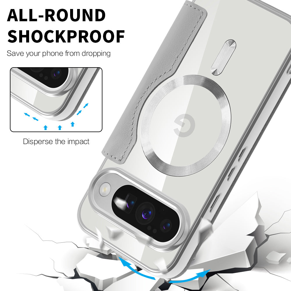 Funda MagSafe para Google Pixel 10 Pro XL, Techsuit, SmartMag Book, Gris