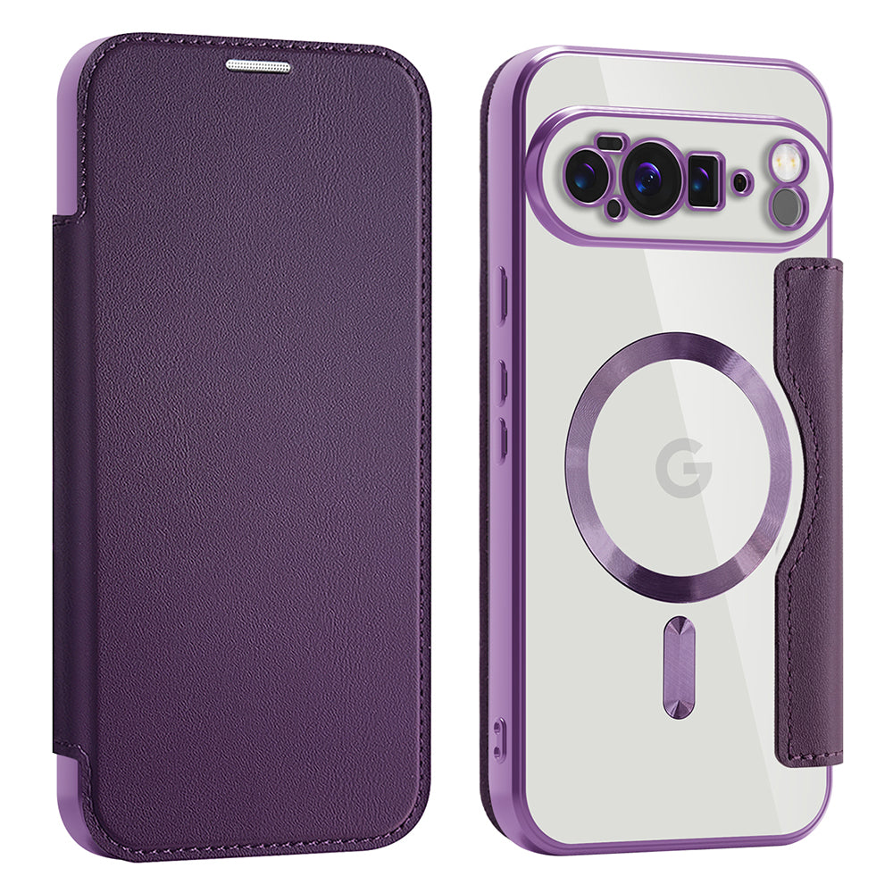 Funda MagSafe para Google Pixel 10 Pro XL, Techsuit, SmartMag Book, Morado