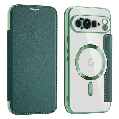 Funda MagSafe para Google Pixel 10 Pro XL, Techsuit, SmartMag Book, Verde