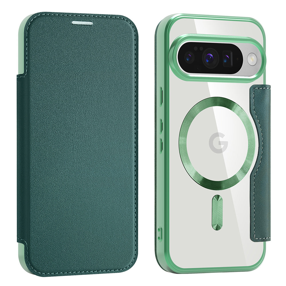Funda MagSafe para Google Pixel 10 Pro / 10, Techsuit, SmartMag Book, Verde