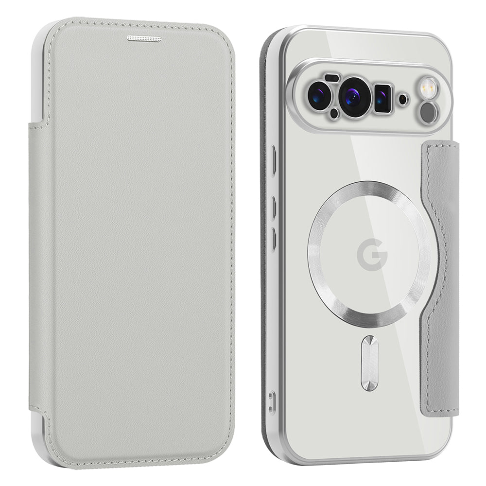 Funda MagSafe para Google Pixel 10 Pro XL, Techsuit, SmartMag Book, Gris