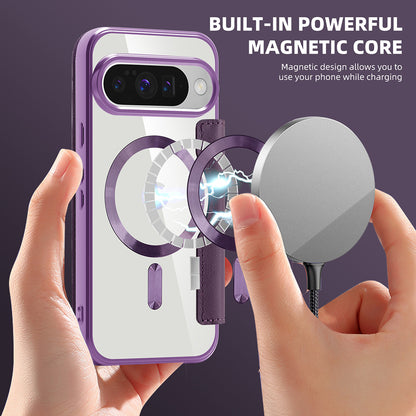 Funda MagSafe para Google Pixel 10 Pro / 10, Techsuit, SmartMag Book, Morado